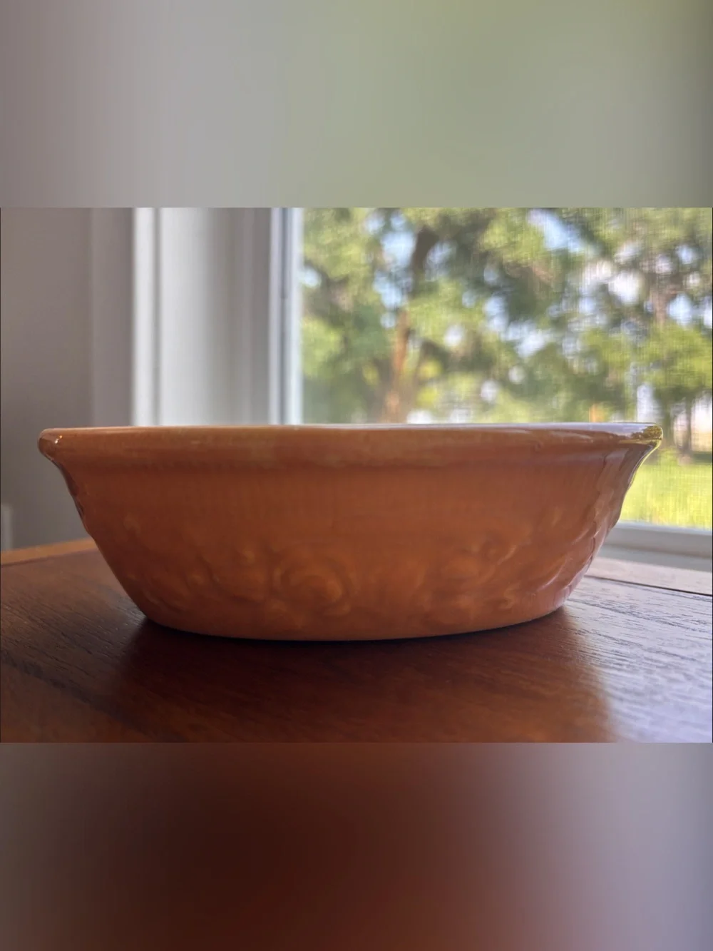 Vintage Homer Laughlin 6” Orange Embossed Ceramic Oval Baker Dish Pumpkin